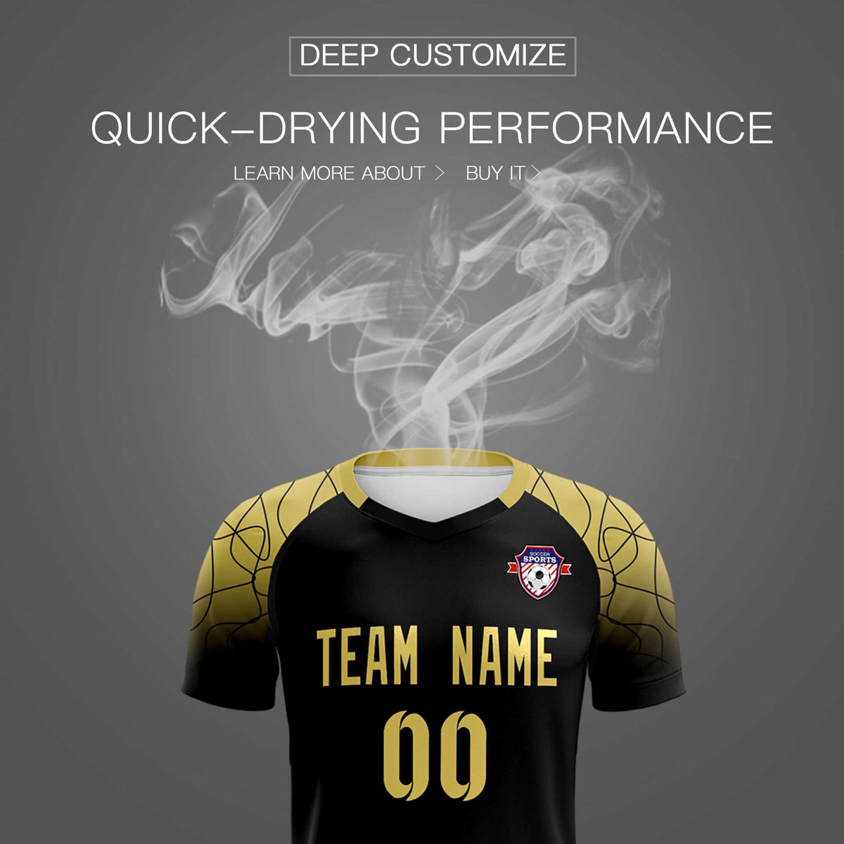 Custom Black Classic Soccer Training Kit Jersey For Adults/Kids