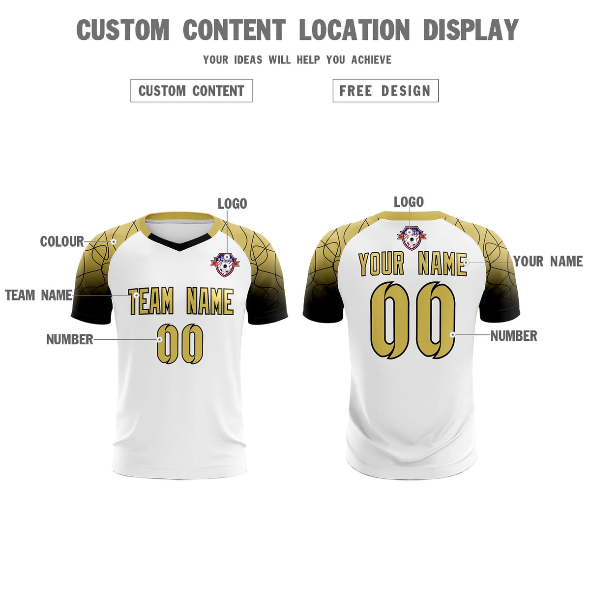 Custom White Classic Soccer Training Sets Jersey For Adults/Kids
