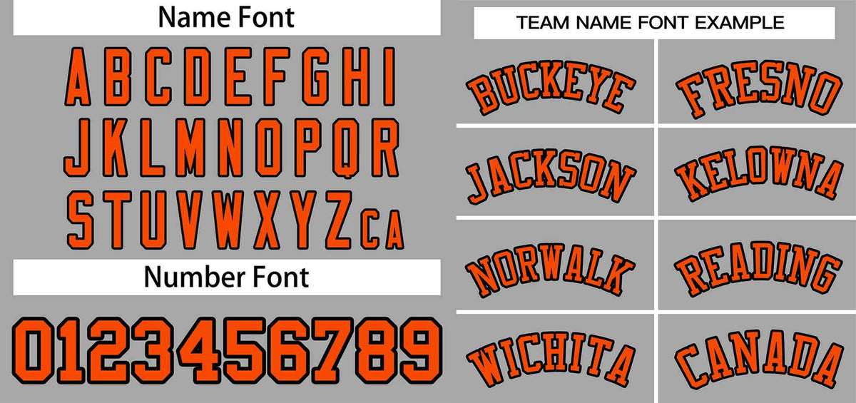 Custom Gray Orange-Black Classic Style Authentic Two-Button Baseball Jersey