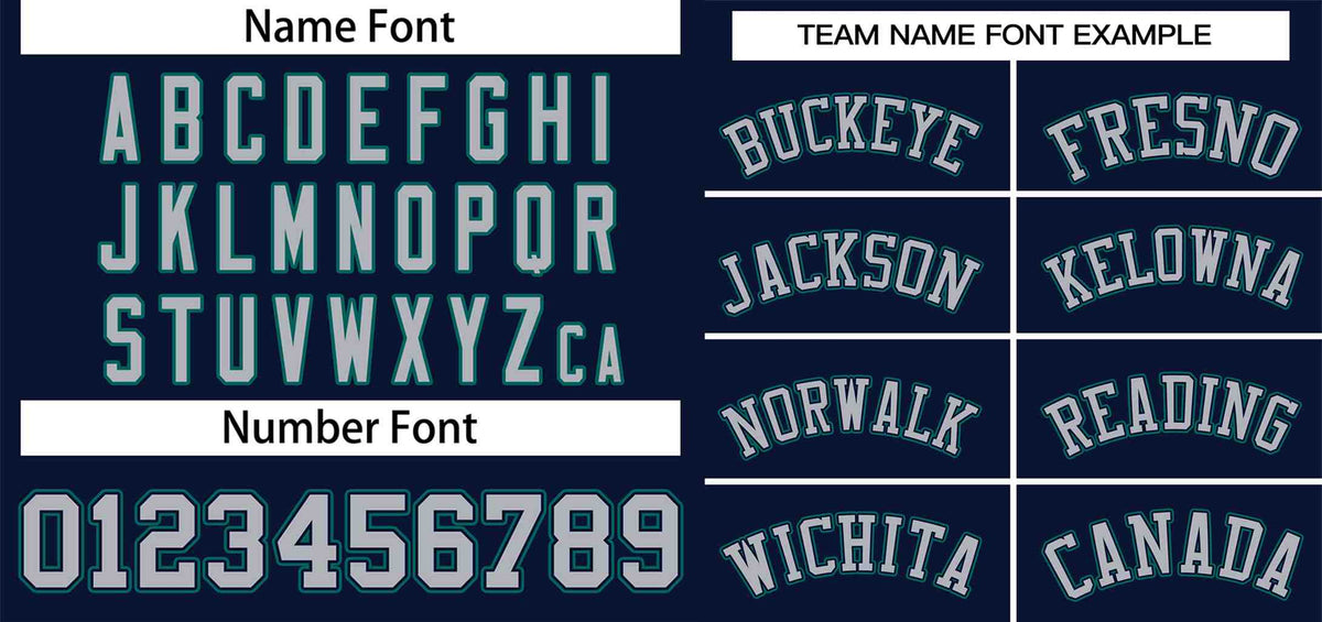 Custom Navy Gray-Aqua Classic Style Authentic Two-Button Baseball Jersey