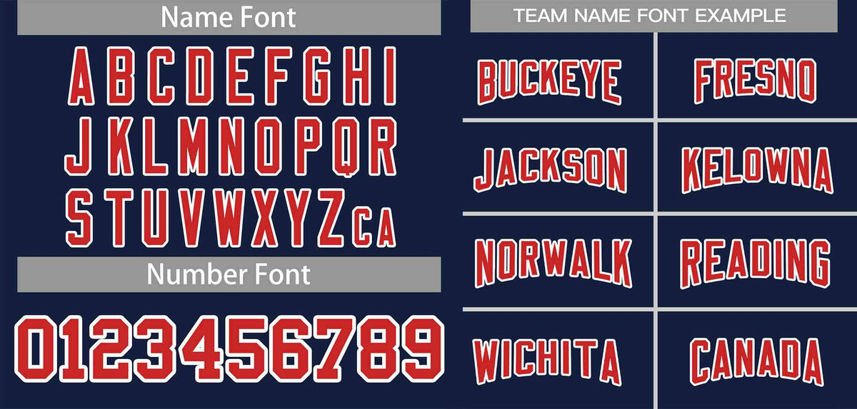 Custom Navy Red-White Classic Style Authentic Football Jersey