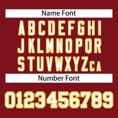 Custom Cardinal White-Gold Classic Style Mesh Authentic Football Jersey