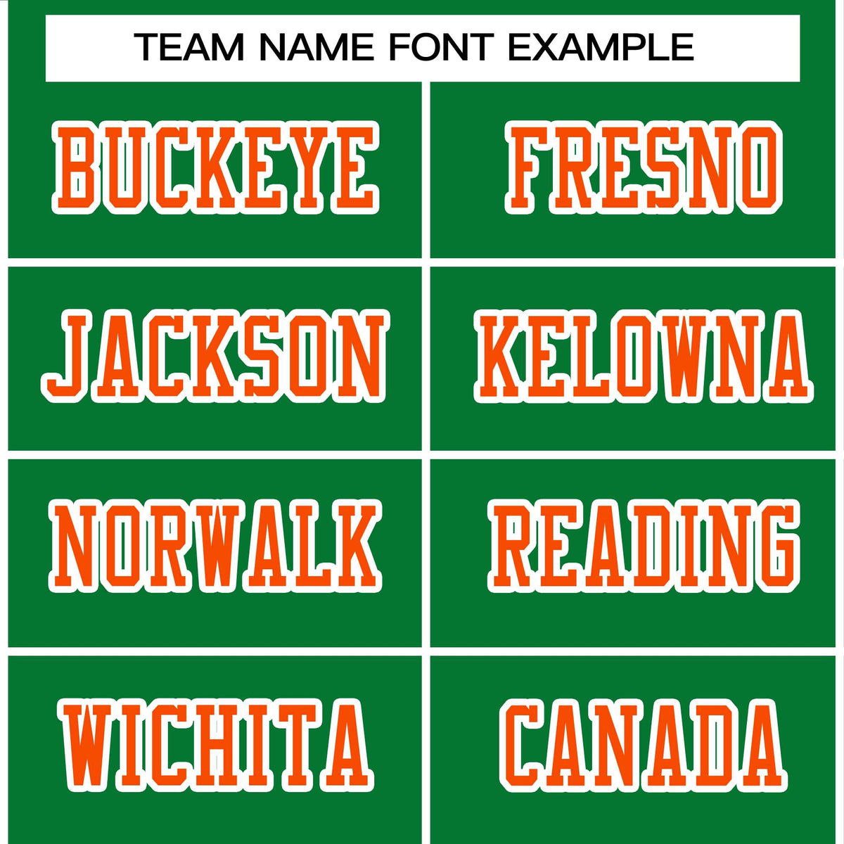 Custom Kelly Green Orange-White Classic Style Authentic Football Jersey