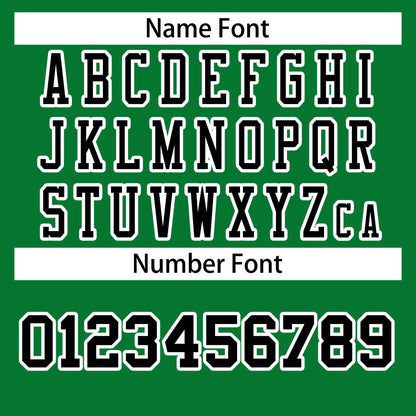 Custom Kelly Green Black-White Classic Style Authentic Football Jersey