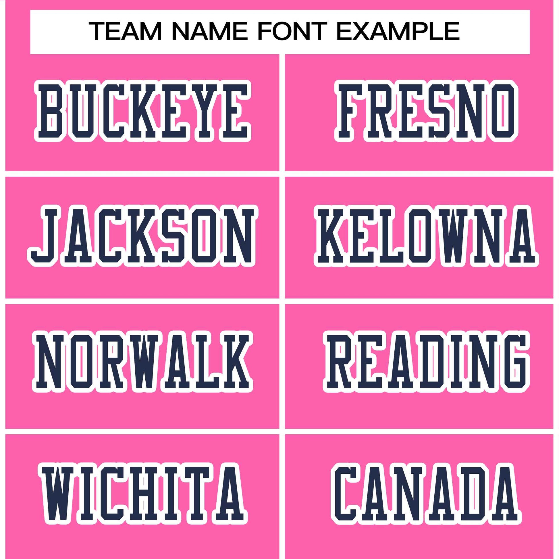 Custom Rose Pink Navy-White Classic Style Authentic Football Jersey
