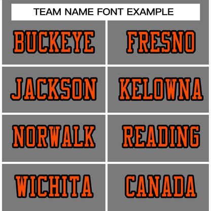 Custom Gray Orange-Black Classic Style Authentic Football Jersey