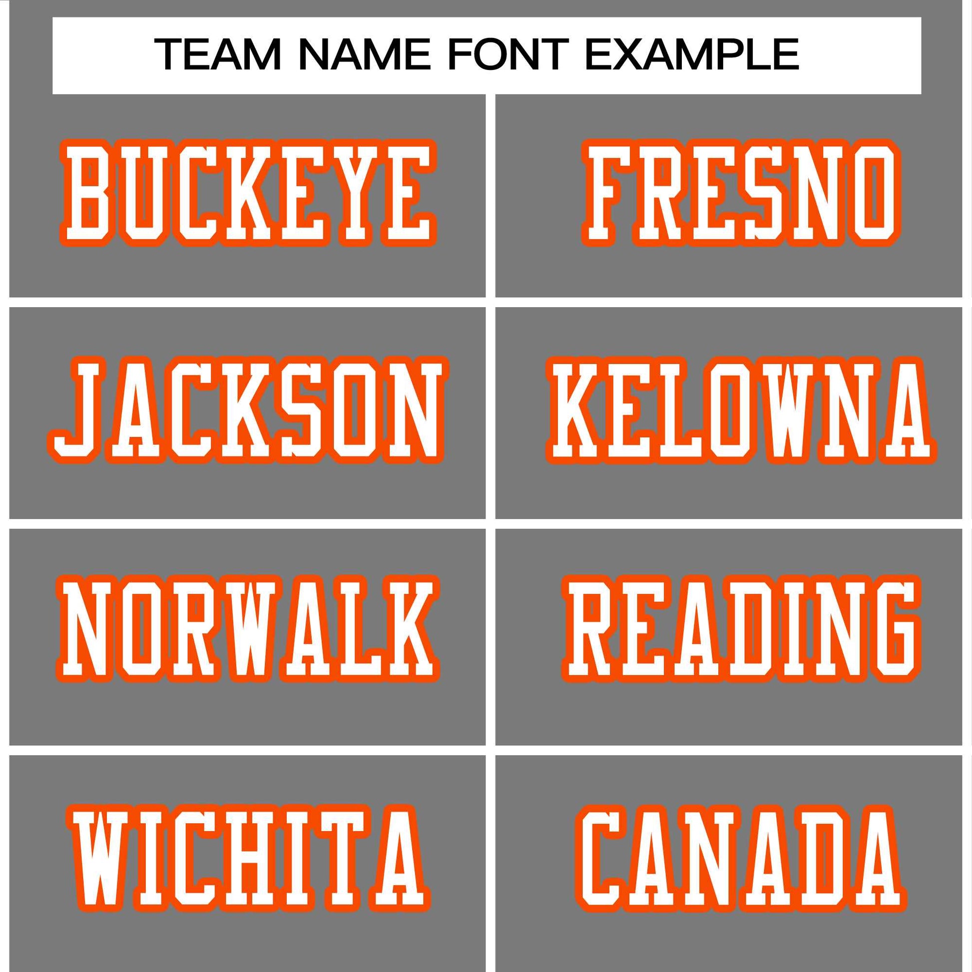 Custom Gray White-Orange Classic Style Authentic Football Jersey