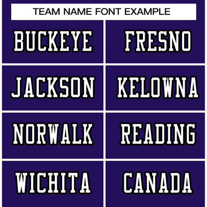 Custom Purple White-Black Classic Style Authentic Football Jersey