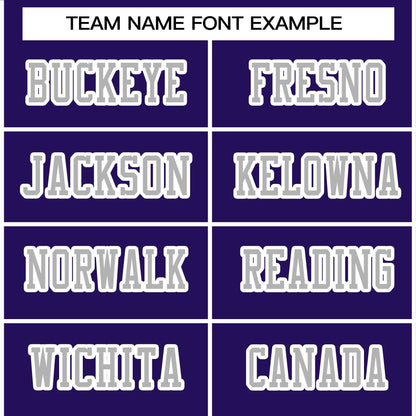 Custom Purple Gray-White Classic Style Authentic Football Jersey