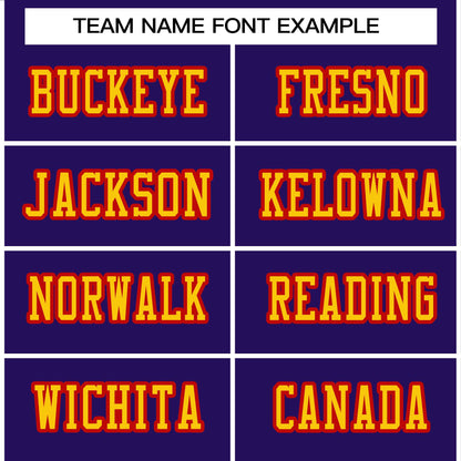 Custom Purple Gold-Red Classic Style Authentic Football Jersey