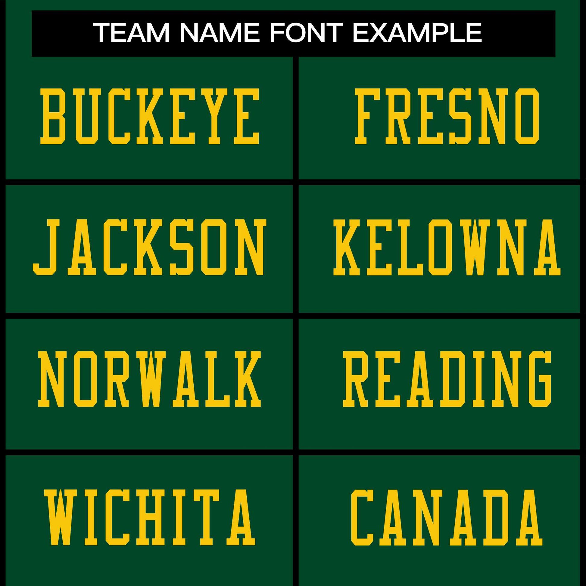 Custom Green Gold-Red Classic Style Authentic Football Jersey