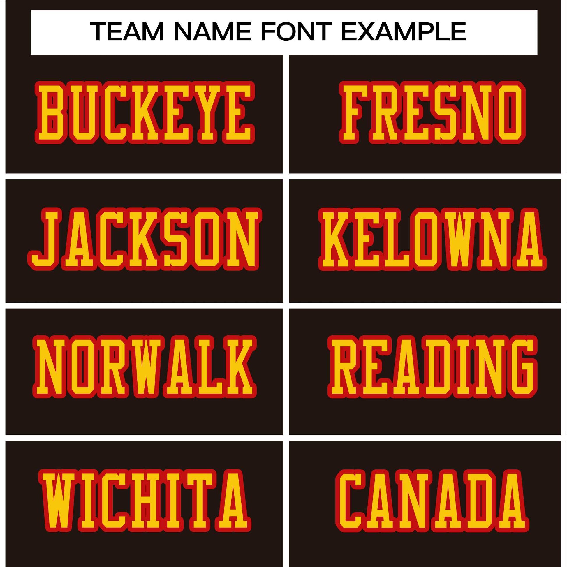 Custom Brown Gold-Red Classic Style Authentic Football Jersey