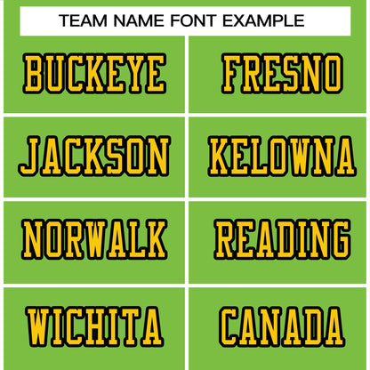 Custom Neon Green Gold-Black Classic Style Authentic Football Jersey