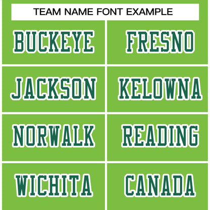 Custom Neon Green Kelly Green-White Classic Style Authentic Football Jersey