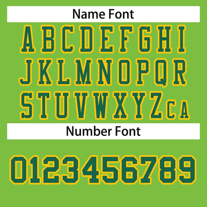 Custom Neon Green Kelly Green-Gold Classic Style Authentic Football Jersey