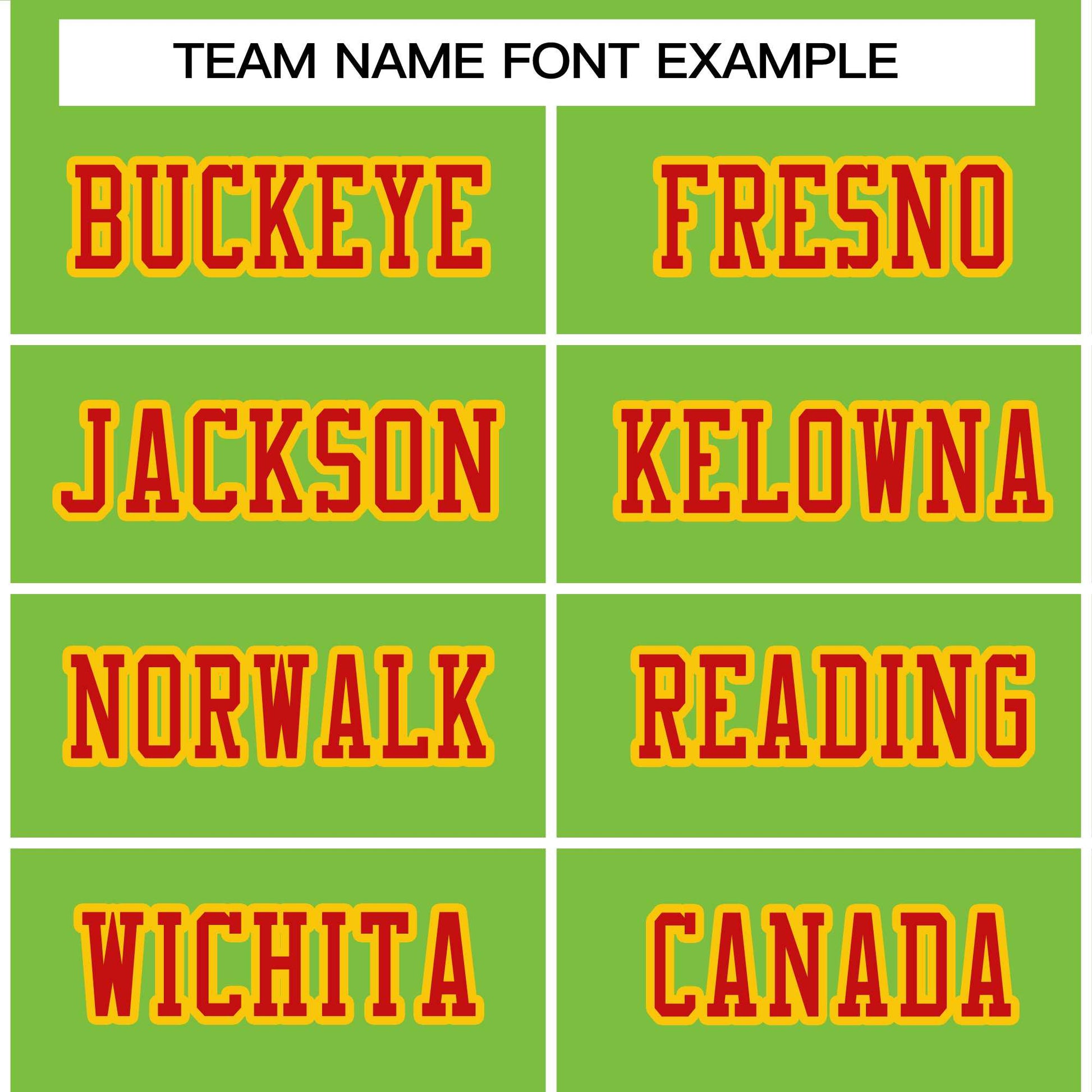 Custom Neon Green Red-Gold Classic Style Authentic Football Jersey