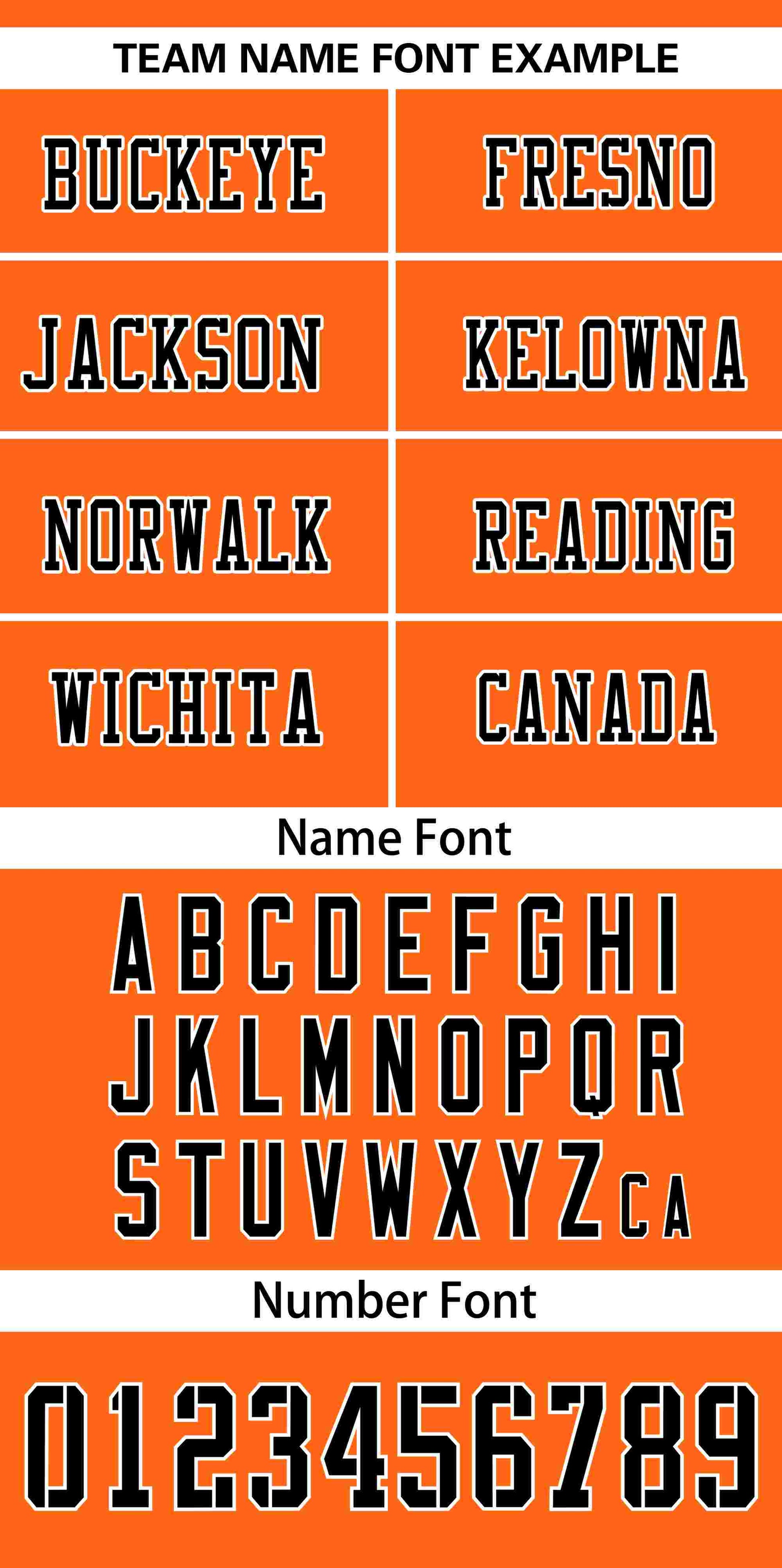 Custom Orange Black-White Classic Style Mesh Authentic Football Jersey