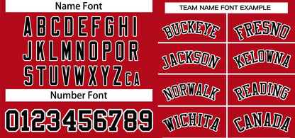 Custom Red Black-White Classic Style Authentic Pullover Baseball Jersey