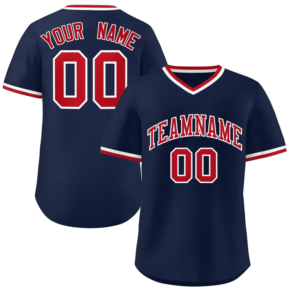 Custom Navy Classic Style Outdoor Authentic Pullover Baseball Jersey