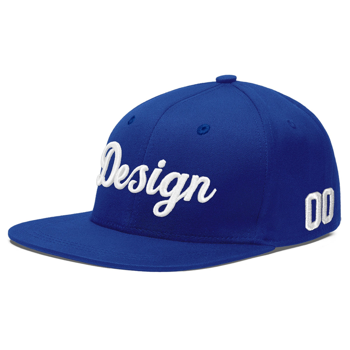 Custom Royal 3D Puff Embroidery Flat Embroidery Casual Sport Baseball Cap