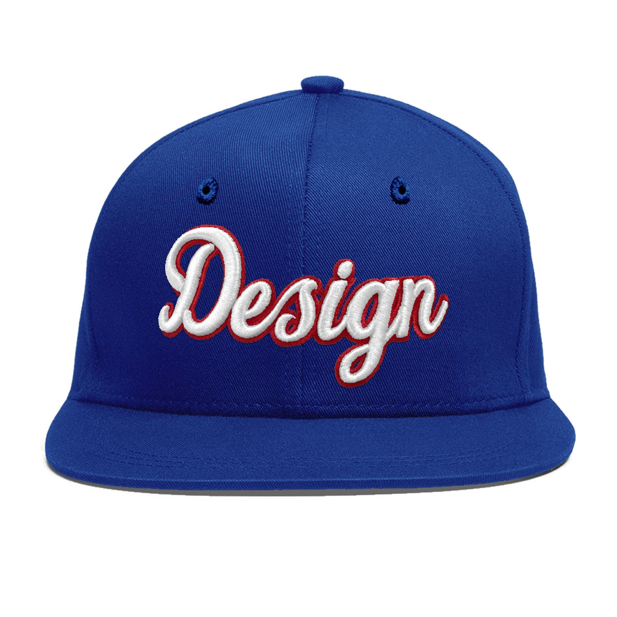 Custom Royal 3D Puff Embroidery Flat Embroidery Casual Sport Baseball Cap