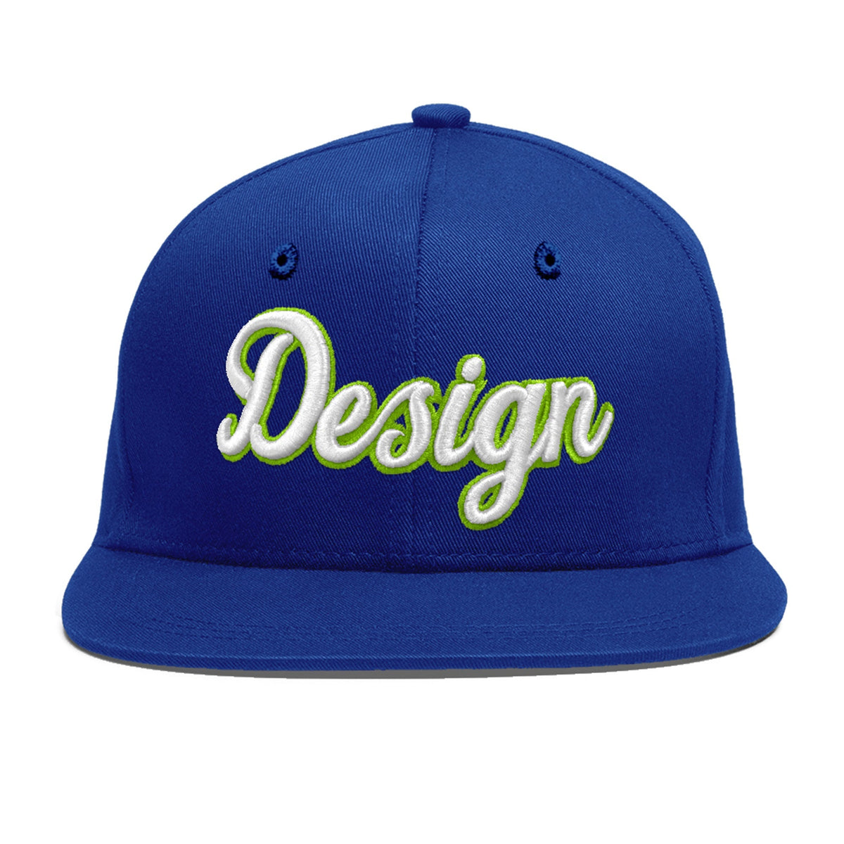 Custom Royal 3D Puff Embroidery Flat Embroidery Casual Sport Baseball Cap