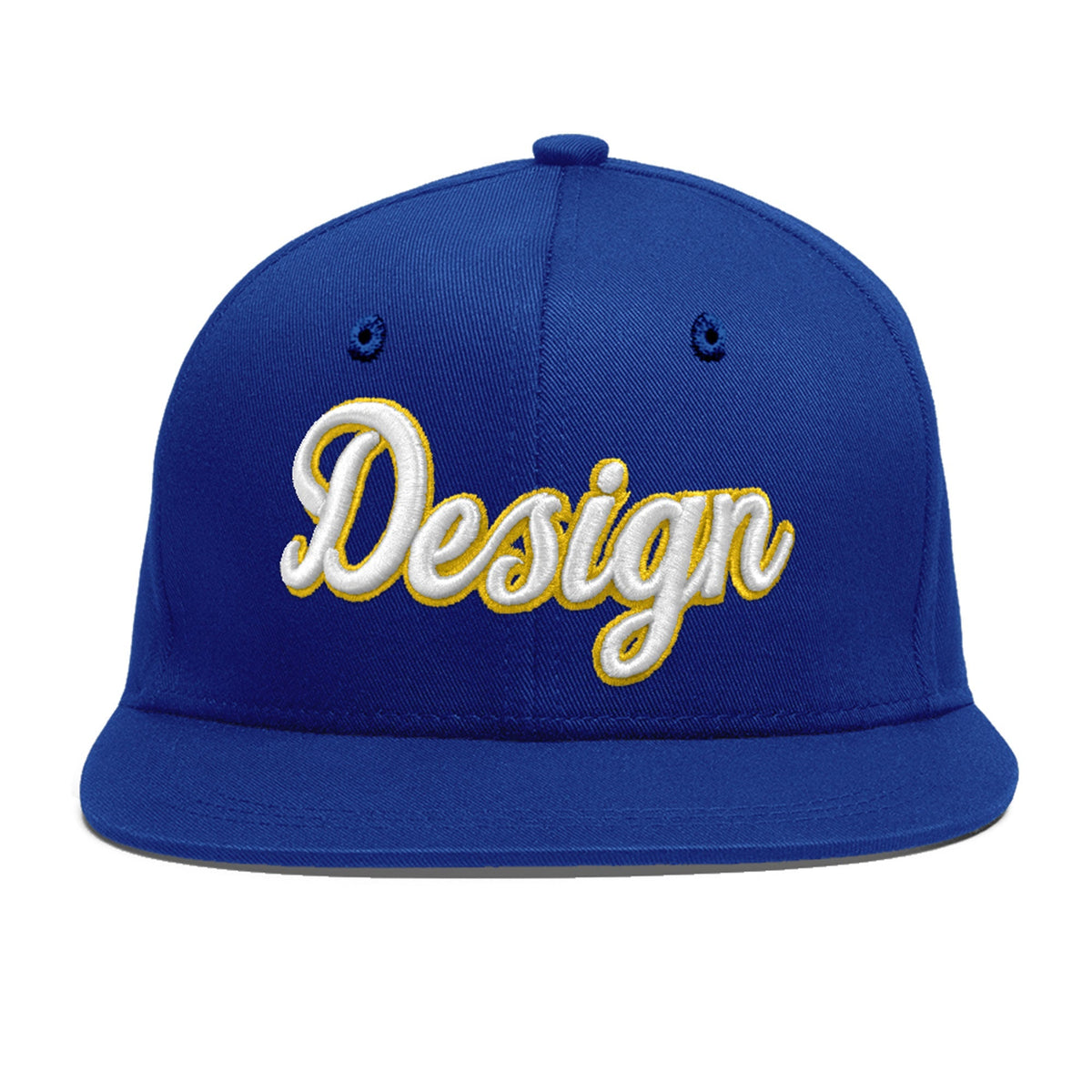 Custom Royal 3D Puff Embroidery Flat Embroidery Casual Sport Baseball Cap
