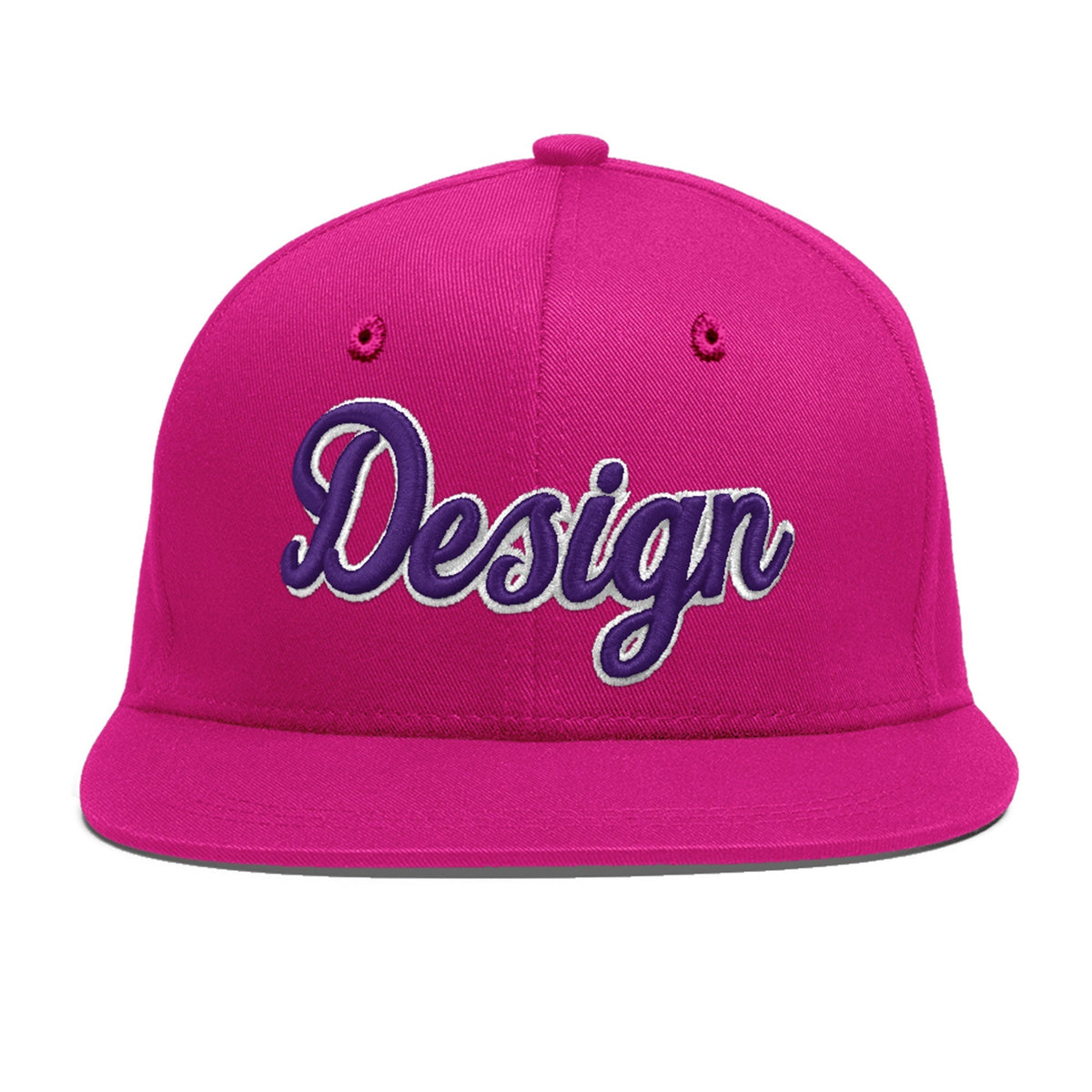 Custom Rose Red 3D Puff Embroidery Flat Embroidery Casual Sport Baseball Cap