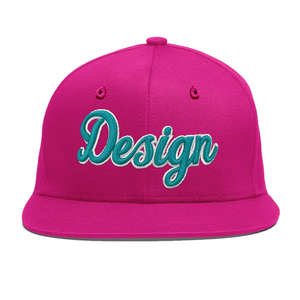 Custom Rose Red 3D Puff Embroidery Flat Embroidery Casual Sport Baseball Cap