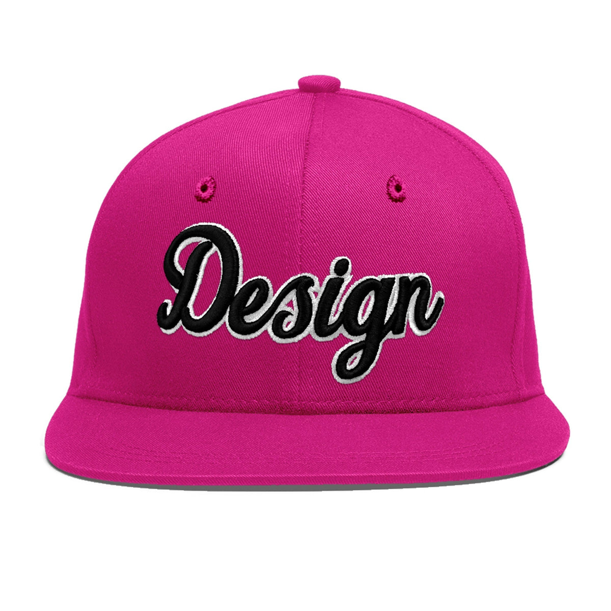 Custom Rose Red 3D Puff Embroidery Flat Embroidery Casual Sport Baseball Cap