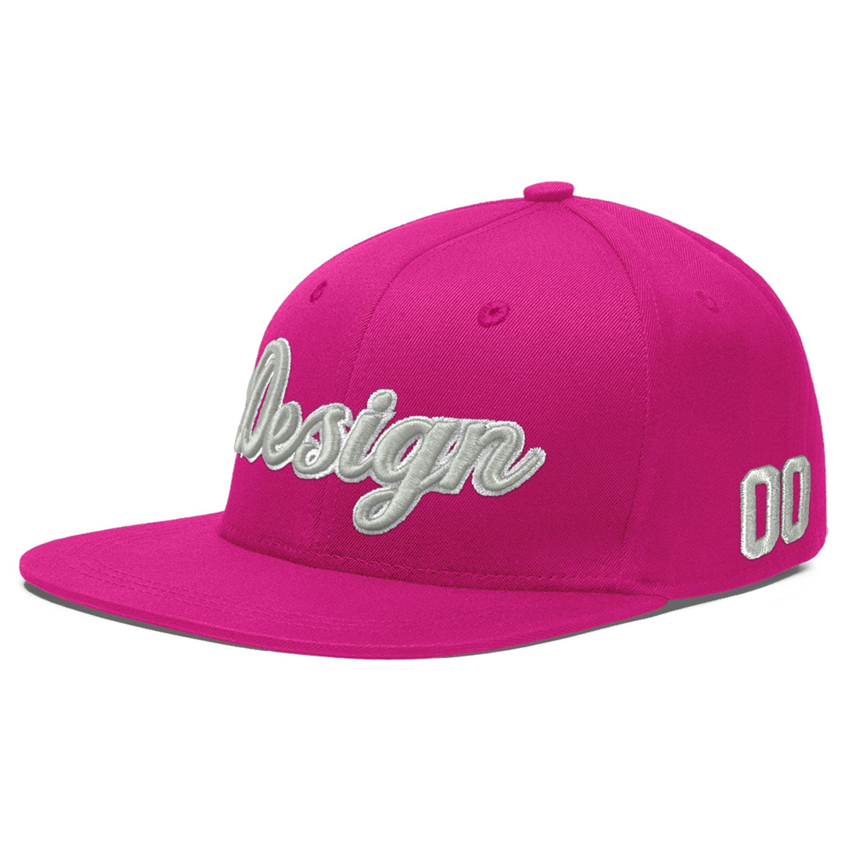 Custom Rose Red 3D Puff Embroidery Flat Embroidery Casual Sport Baseball Cap