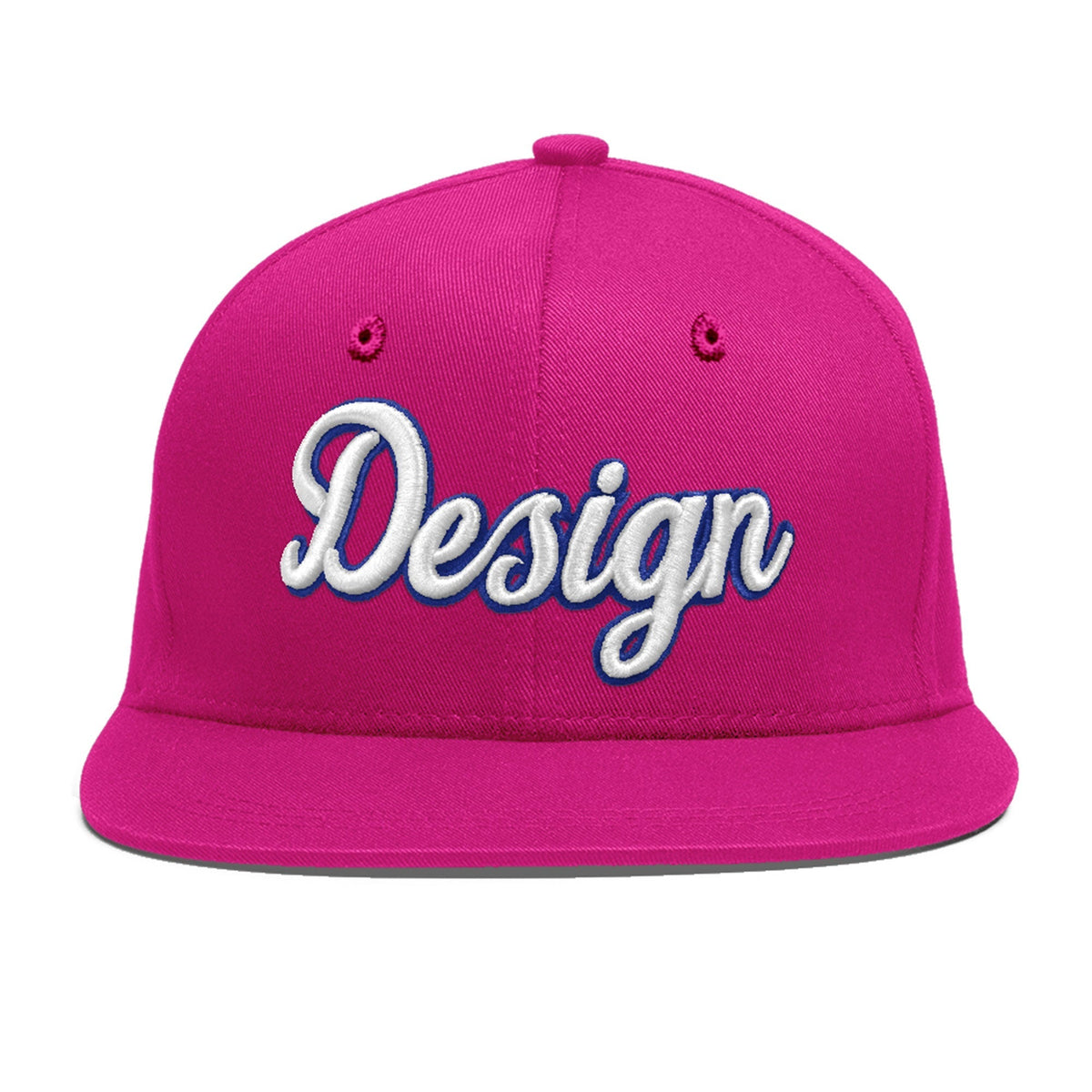 Custom Rose Red 3D Puff Embroidery Flat Embroidery Casual Sport Baseball Cap
