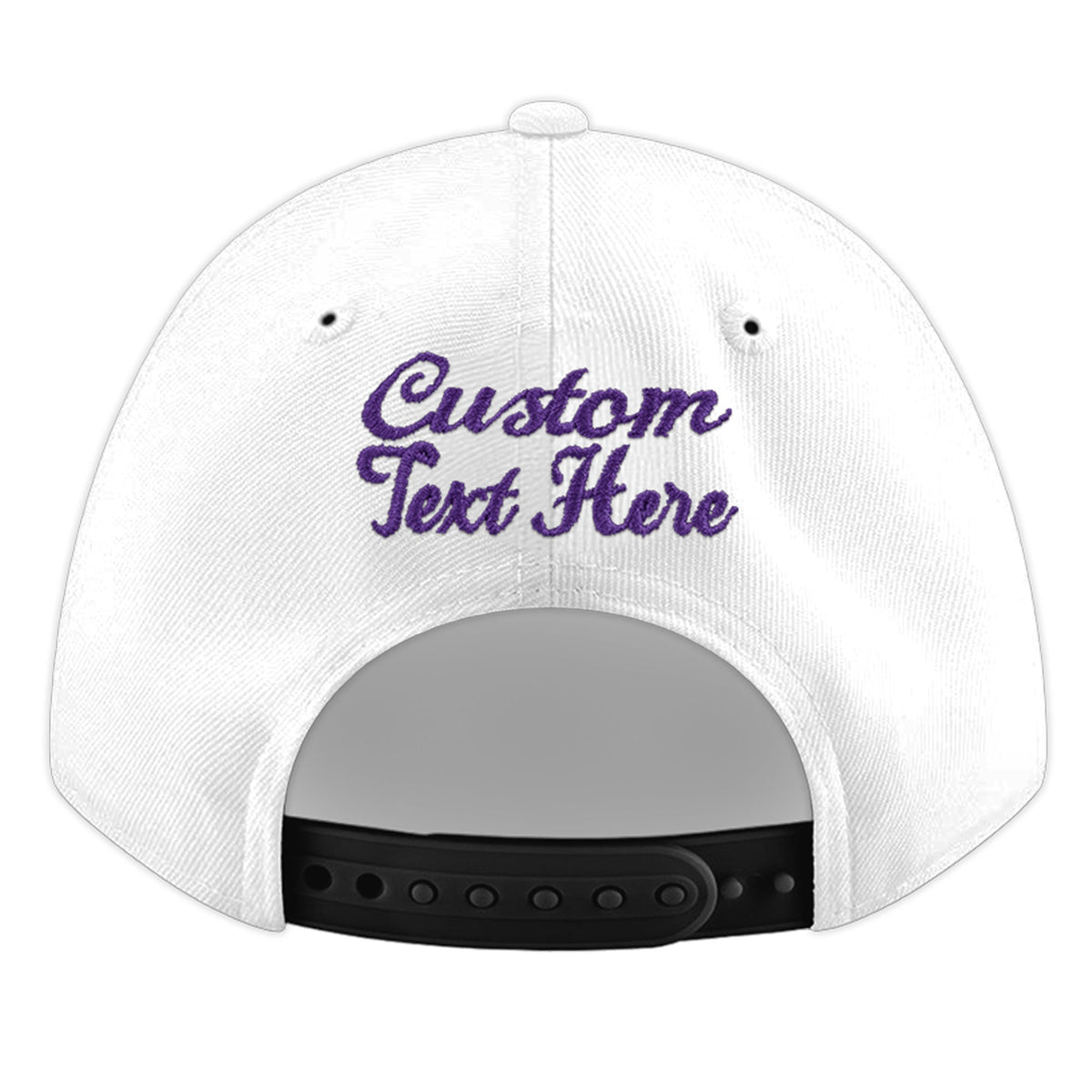Custom White 3D Puff Embroidery Flat Embroidery Casual Sport Baseball Cap