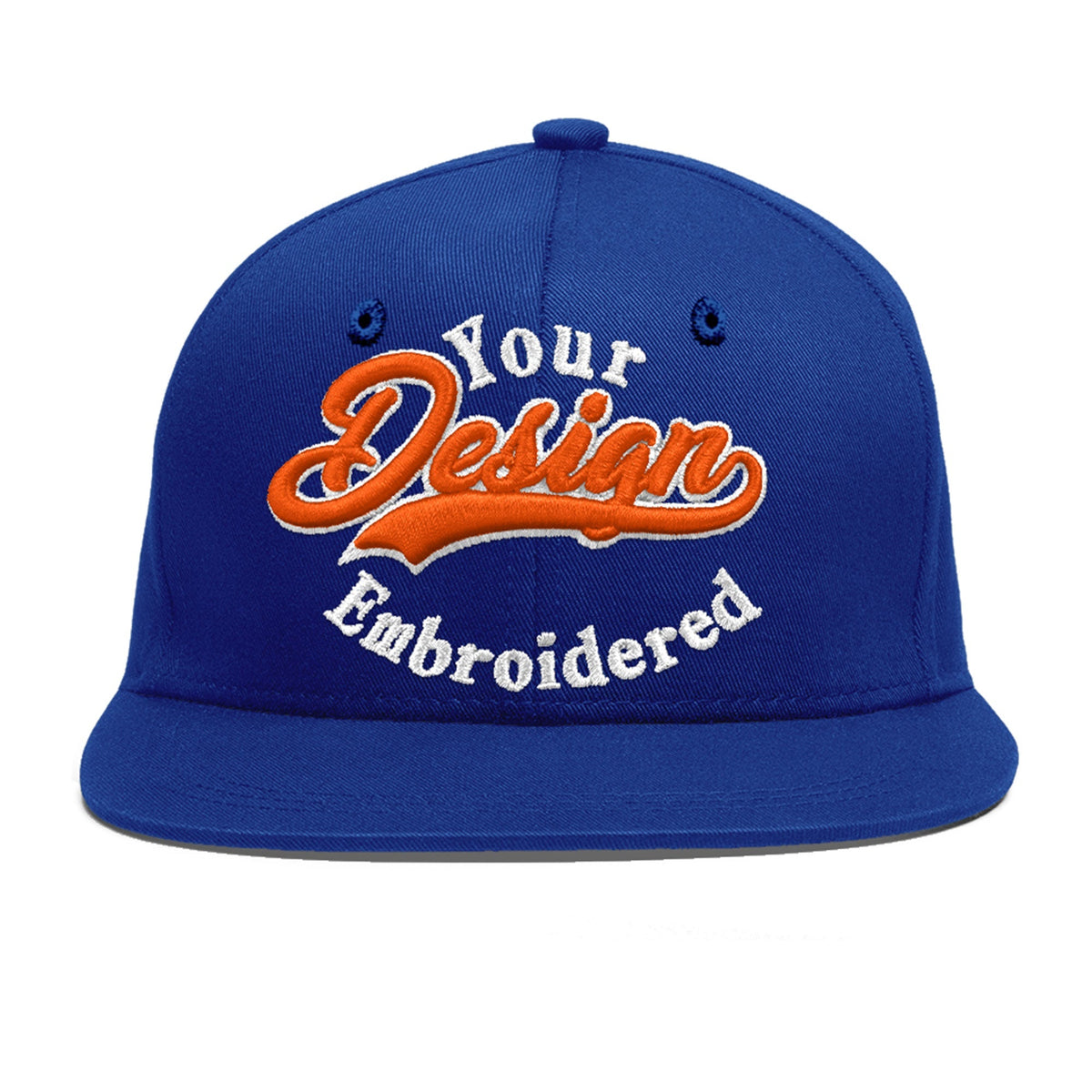 Custom Royal 3D Puff Embroidery Flat Embroidery Casual Sport Baseball Cap