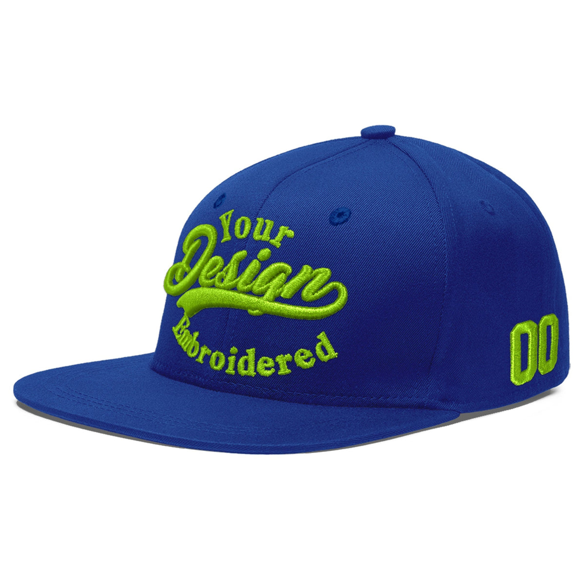 Custom Royal 3D Puff Embroidery Flat Embroidery Casual Sport Baseball Cap