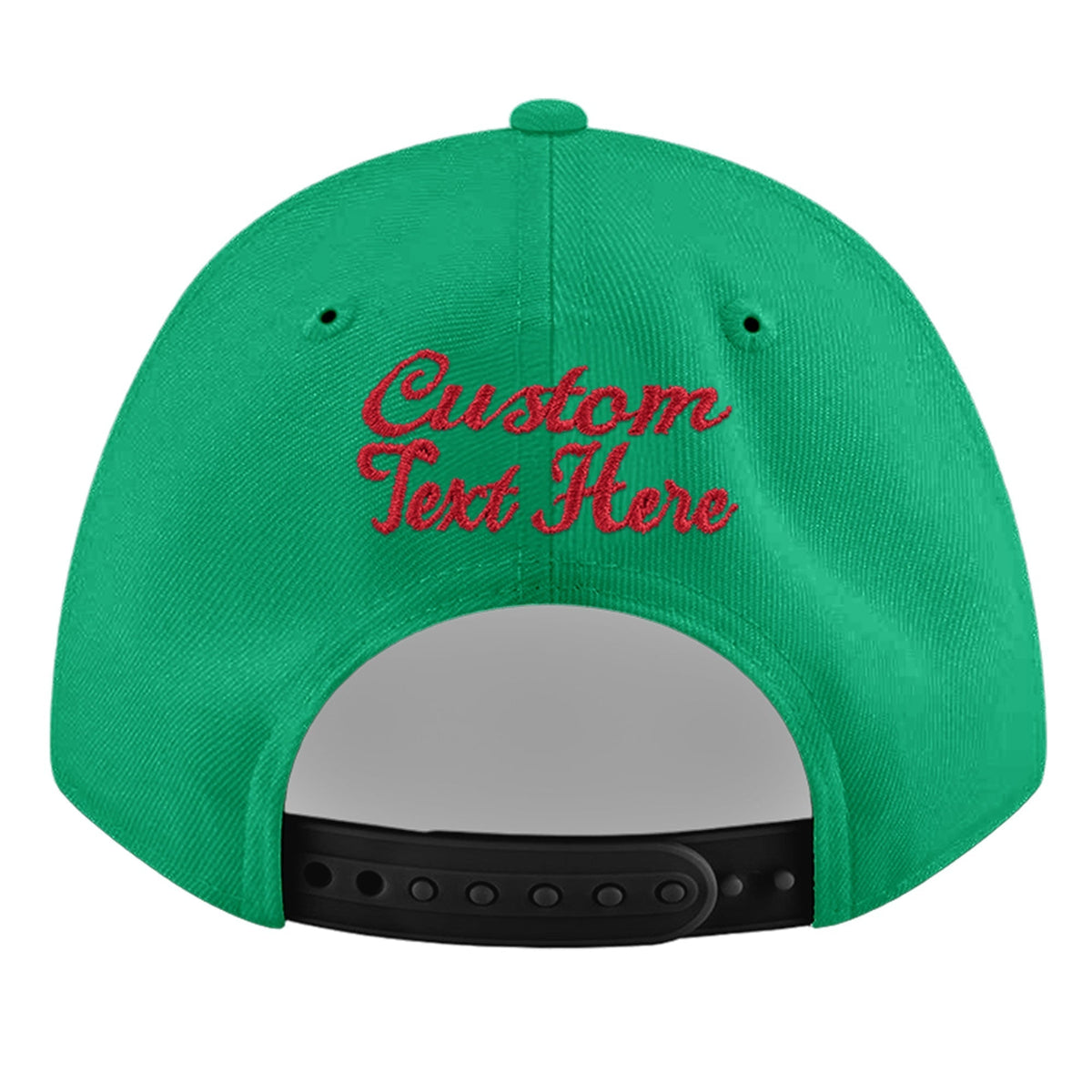 Custom Aqua 3D Puff Embroidery Flat Embroidery Casual Sport Baseball Cap