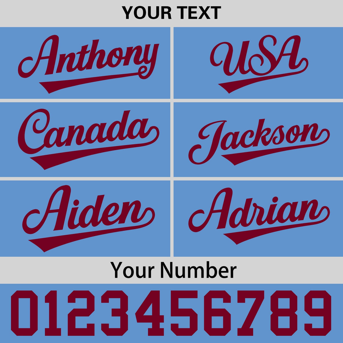 Custom Powder Blue 3D Puff Embroidery Flat Embroidery Casual Sport Baseball Cap