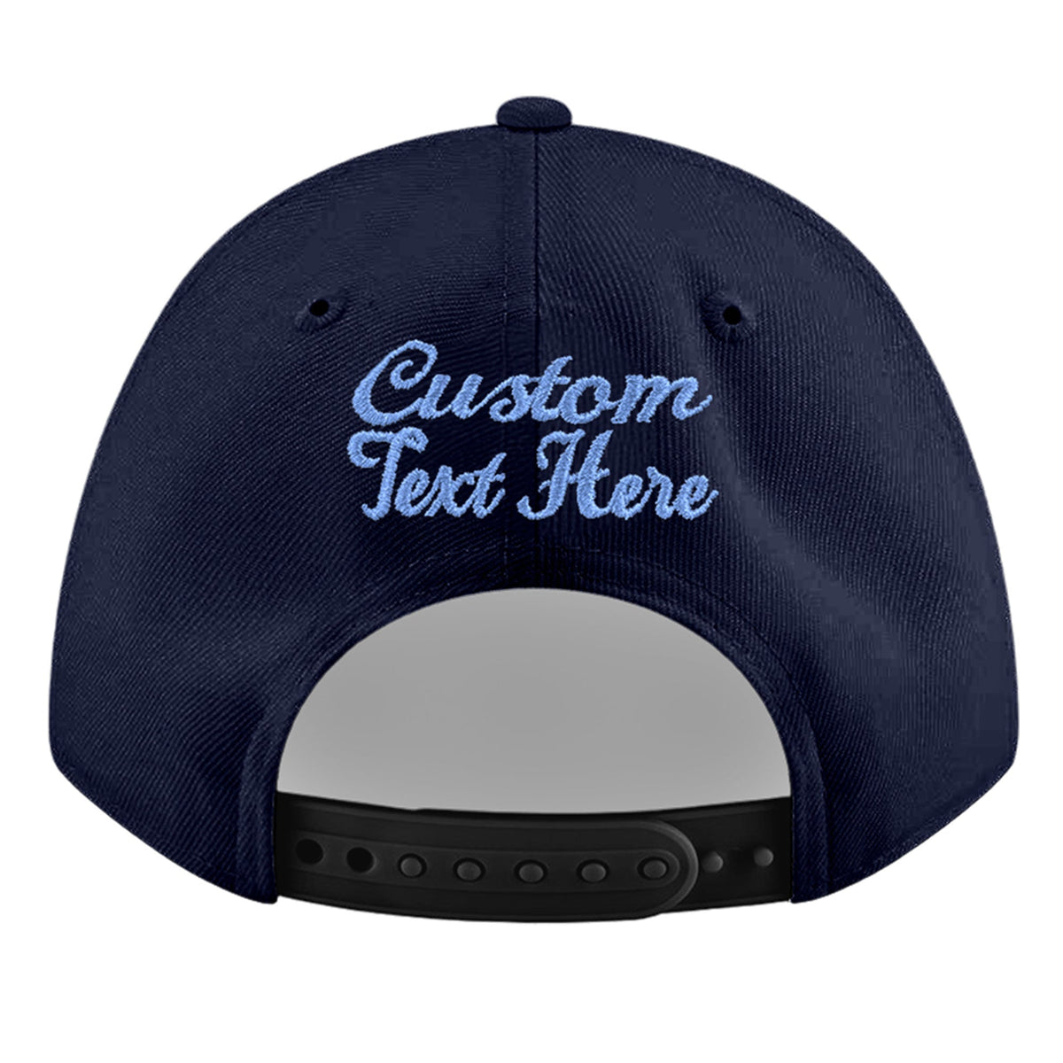 Custom Navy 3D Puff Embroidery Flat Embroidery Casual Sport Baseball Cap