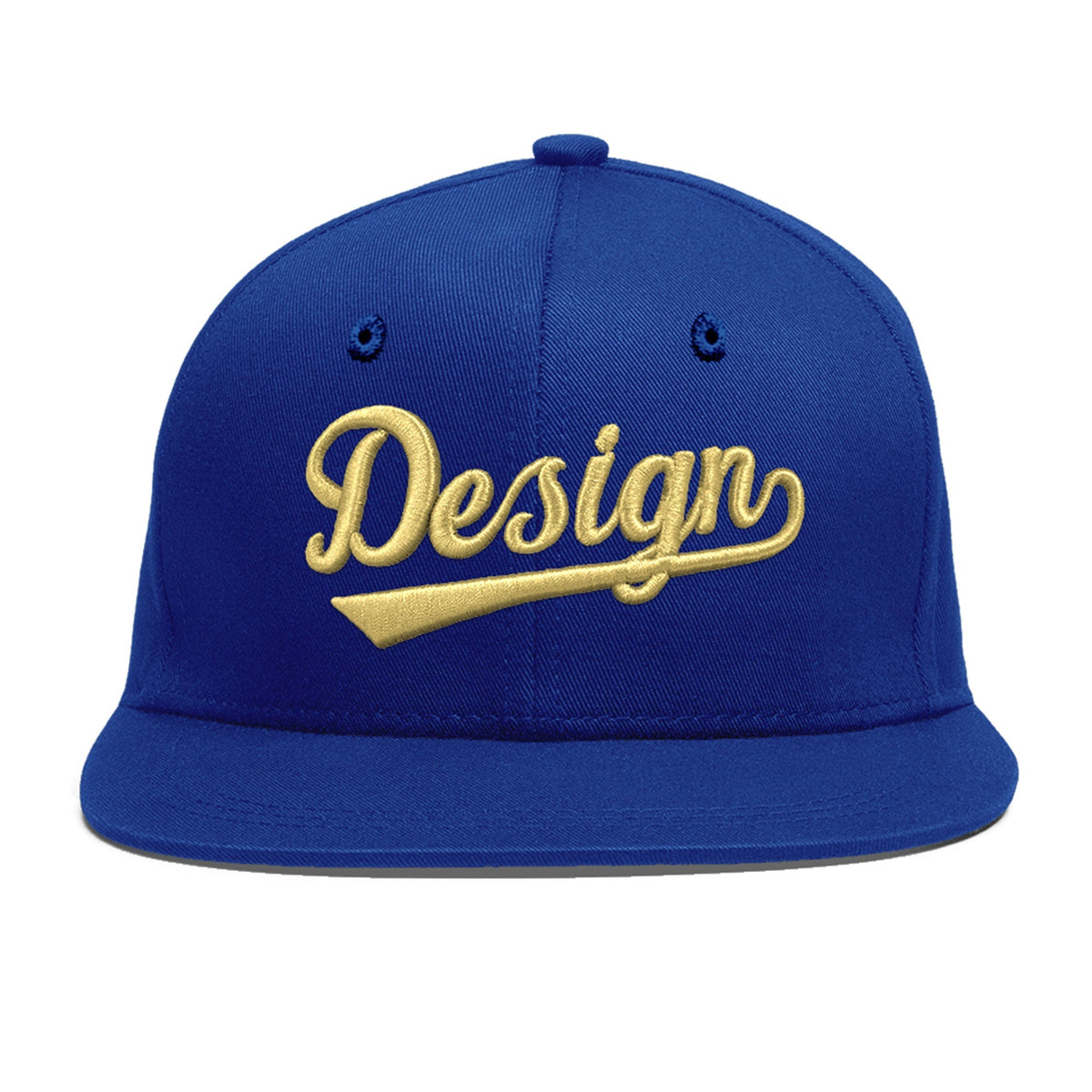 Custom Royal 3D Puff Embroidery Flat Embroidery Casual Sport Baseball Cap