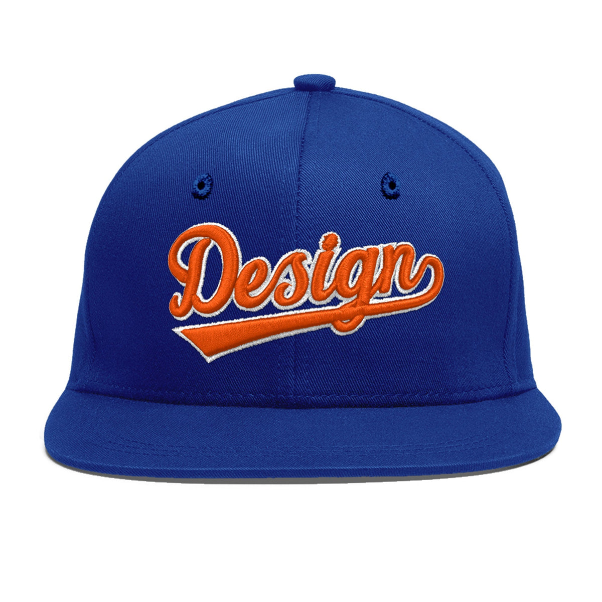 Custom Royal 3D Puff Embroidery Flat Embroidery Casual Sport Baseball Cap
