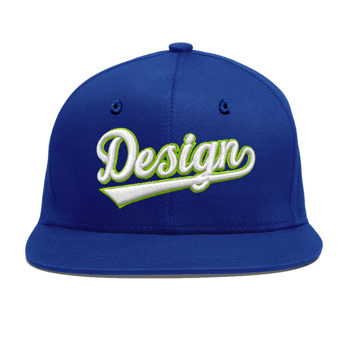 Custom Royal 3D Puff Embroidery Flat Embroidery Casual Sport Baseball Cap