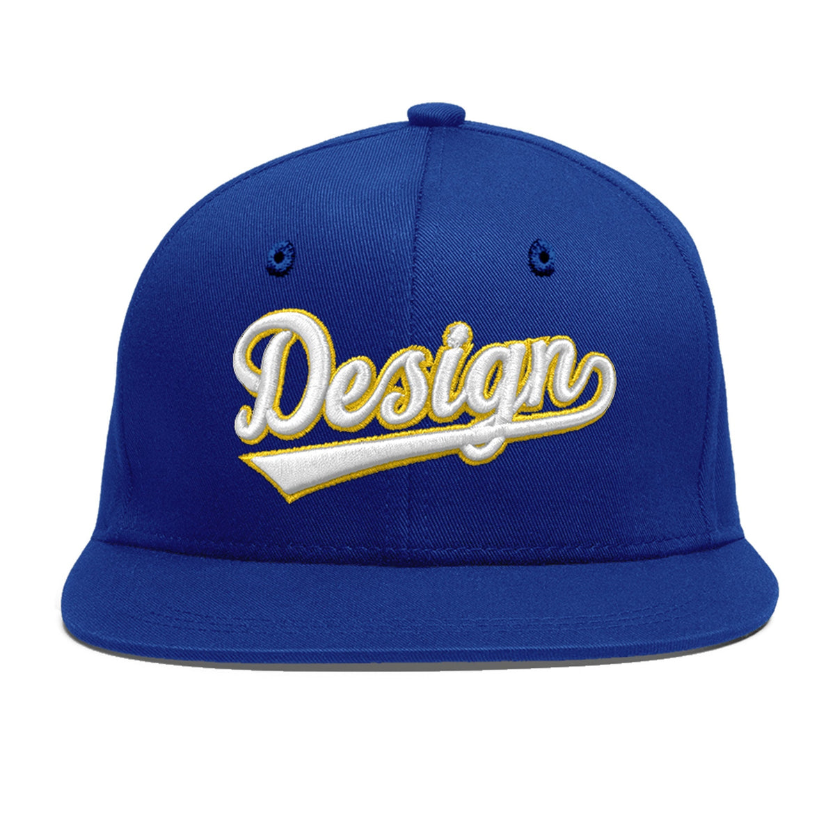 Custom Royal 3D Puff Embroidery Flat Embroidery Casual Sport Baseball Cap