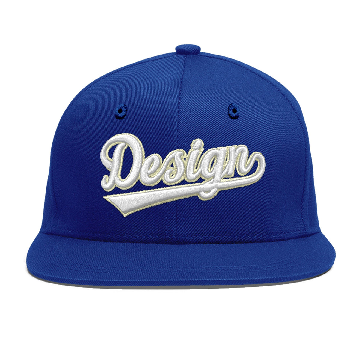 Custom Royal 3D Puff Embroidery Flat Embroidery Casual Sport Baseball Cap