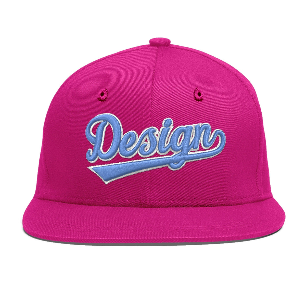 Custom Rose Red 3D Puff Embroidery Flat Embroidery Casual Sport Baseball Cap