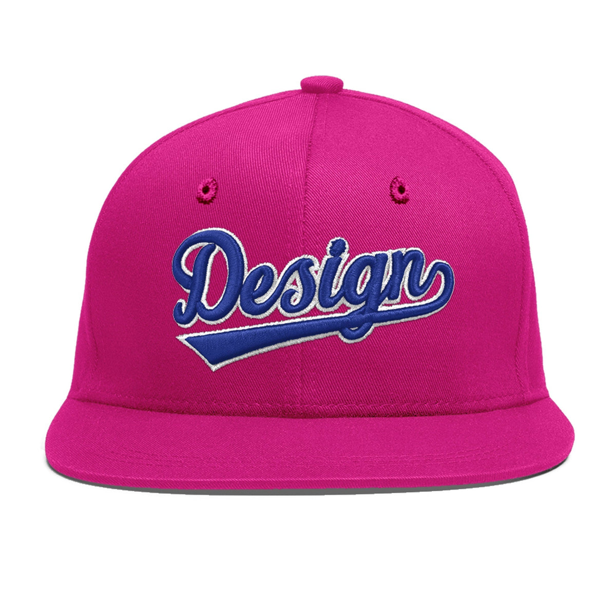 Custom Rose Red 3D Puff Embroidery Flat Embroidery Casual Sport Baseball Cap