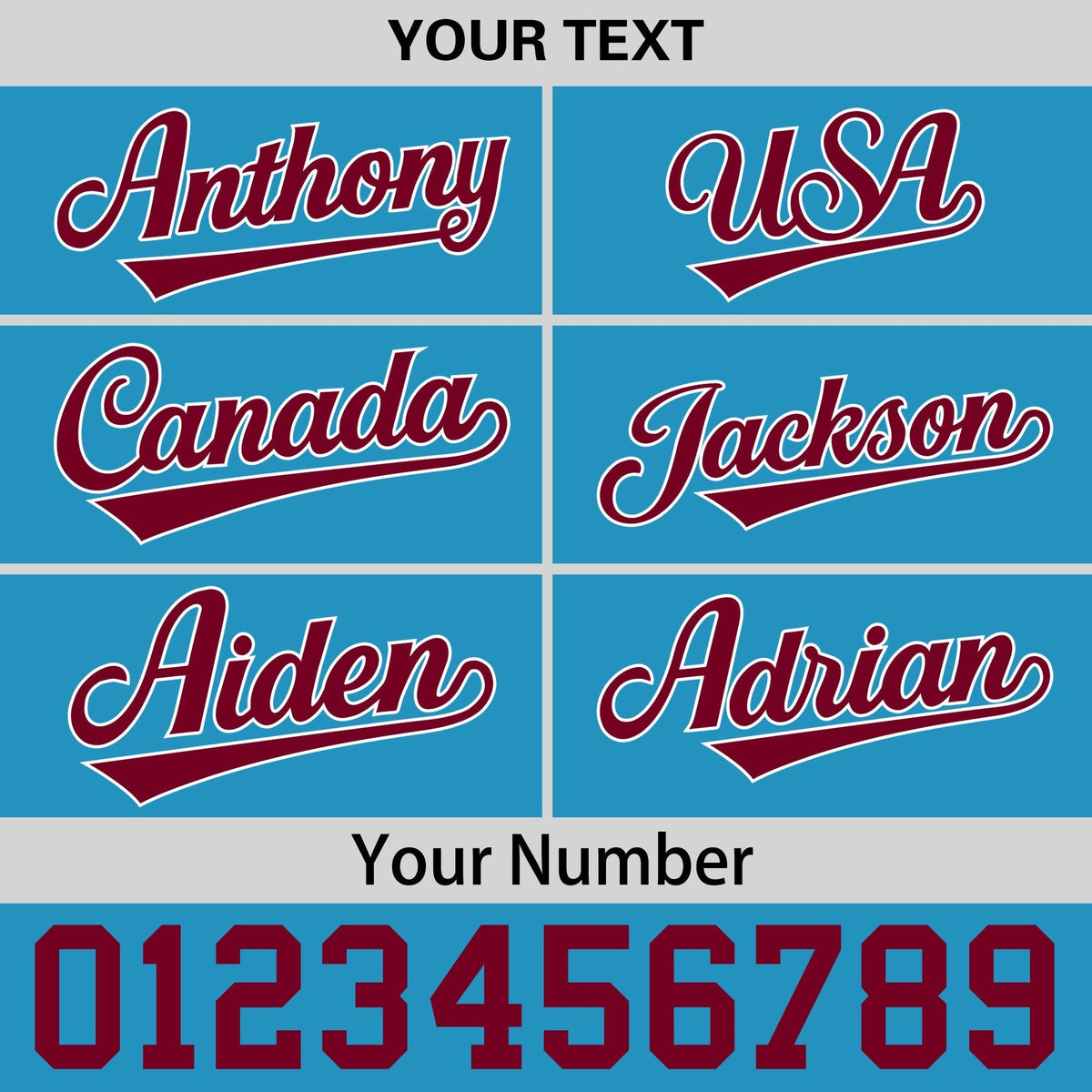 Custom Light Blue 3D Puff Embroidery Flat Embroidery Casual Sport Baseball Cap