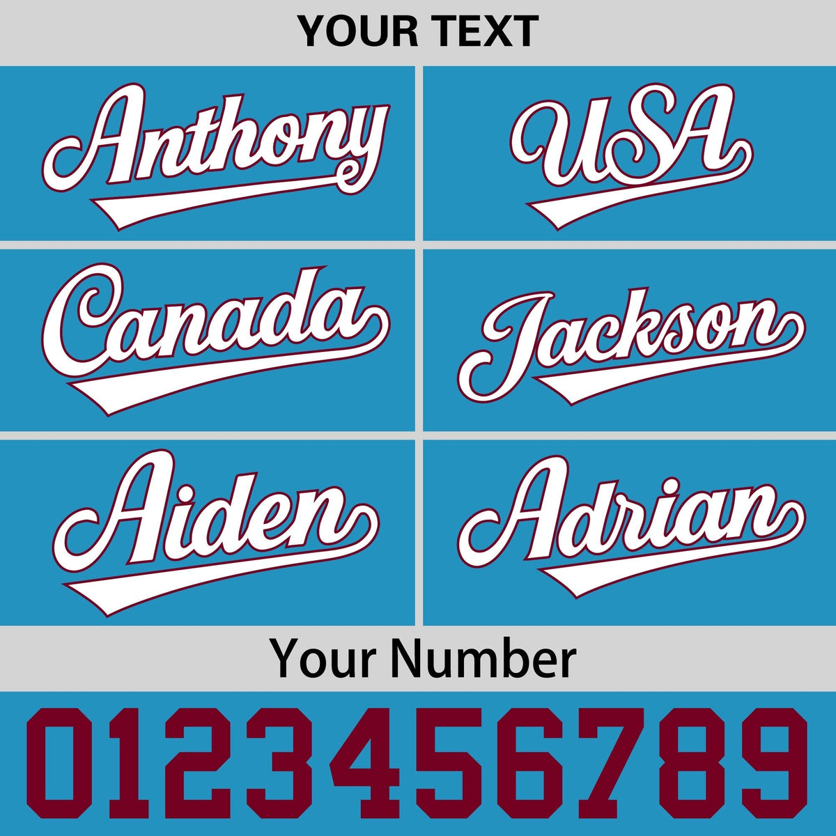 Custom Light Blue 3D Puff Embroidery Flat Embroidery Casual Sport Baseball Cap