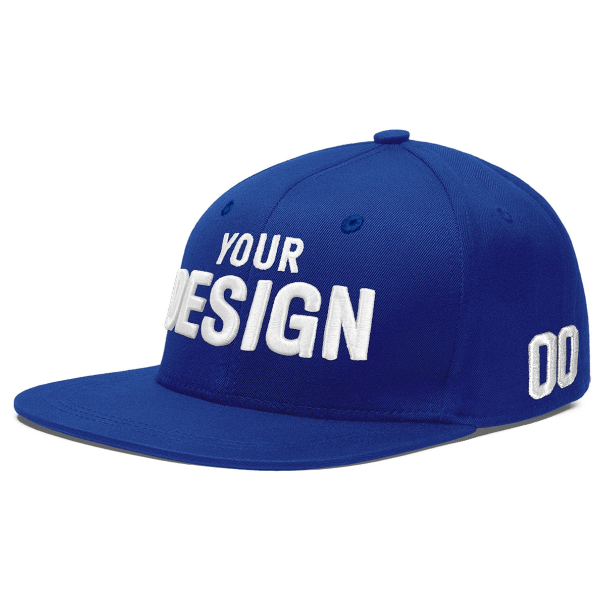 Custom Royal 3D Puff Embroidery Flat Embroidery Casual Sport Baseball Cap