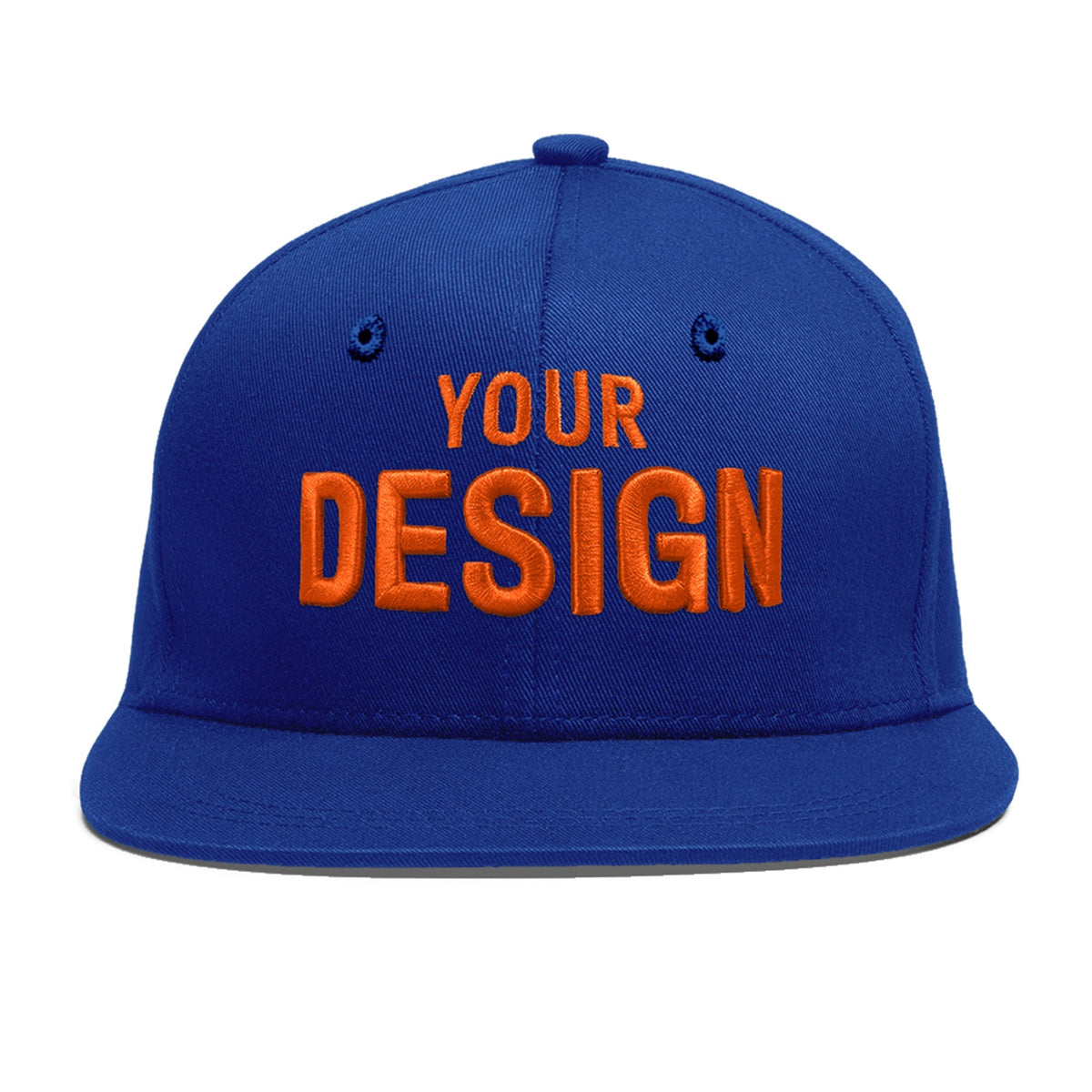 Custom Royal 3D Puff Embroidery Flat Embroidery Casual Sport Baseball Cap