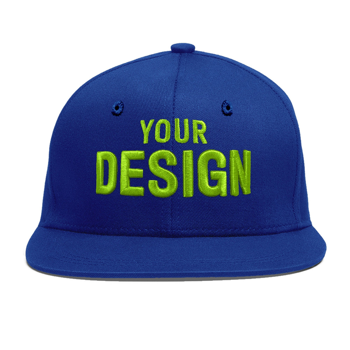 Custom Royal 3D Puff Embroidery Flat Embroidery Casual Sport Baseball Cap